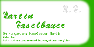 martin haselbauer business card